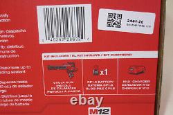 Milwaukee 2441-21 M12 12v 10 Oz Caulk And Adhesive Gun Kit Nouveau