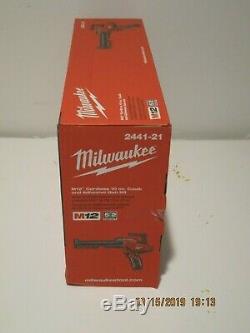 Milwaukee 2441-21 M12 12v De 10 Onces Calfeutrage Et Adhésifs Gun Kit Withbatt Et Chargeur Nisb