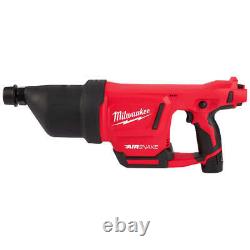 Milwaukee 2572B-21 M12 12V Airsnake Kit de pistolet à air pour le nettoyage des drains avec accessoires