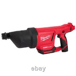 Milwaukee 2572B-21 M12 12V Airsnake Kit de pistolet à air pour le nettoyage des drains avec accessoires