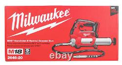 Milwaukee 2646-21ct M18 18 Volt Cordless Grease Gun Kit (1.5 Ah)<br/> 
<br/>Kit de pistolet à graisse sans fil Milwaukee 2646-21ct M18 18 volts (1,5 Ah)