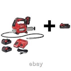 Milwaukee 2646-22CT M18 Kit de pistolet à graisse sans fil à 2 vitesses avec 3 batteries