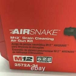 Milwaukee M12 Airsnake Drain Cleaning Air Gun Kit 12-v 2572a-21