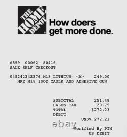 Milwaukee Tool 2642-21Ct M18 Pistolet à calfeutrer et adhésif sans fil en aluminium de 20 oz