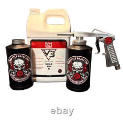 NHOU V3 Kit de pistolet d’enduction standard économique transparent (2 bouteilles de 1 quart)