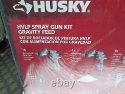 Nouveau Husky Automotive Paint Hvlp Et Kit De Pistolet À Vaporisateur Standard Alimentation En Gravité 793-334