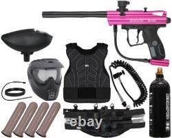 Nouveau Kit de Package de Pistolet Paintball Kingman Spyder Victor Light Gunner (Rose Brillant)