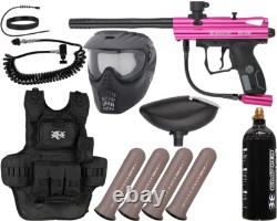 Nouveau Kit de Paquet de Fusil de Paintball Kingman Spyder Victor Heavy Gunner (Rose Brillant)