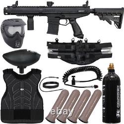 Nouveau Tippmann Stormer Elite Dual Fed Light Gunner Paintball Gun Kit D'ensemble De Pistolet-noir