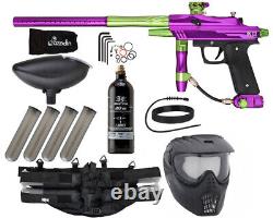 Nouveau kit de package de marqueur de paintball Azodin KDIII Epic Violet/Vert