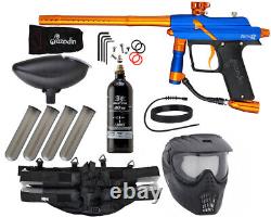 Nouveau kit de paintball avec le pistolet Azodin Blitz 4 en bleu poussière