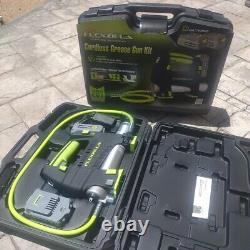 Nouveau kit de pistolet à graisse sans fil Flexzilla L1388LFZ léger avec 2 batteries et chargeur de batterie