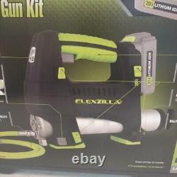 Nouveau kit de pistolet à graisse sans fil Flexzilla L1388LFZ léger avec 2 batteries et chargeur de batterie