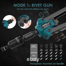 Orfeld Rivet Nut Gun Rivets Setter Kit Outils Avec 60pcs Rivet Nuts & 50pcs Rivet