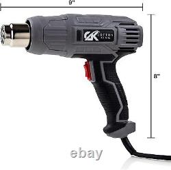 Pistolet à Air Chaud/Chalumeau de 1500W à Chauffage Rapide Kit de Pistolet à Air Chaud Robuste avec Double Température