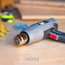Pistolet à Air Chaud/Chalumeau de 1500W à Chauffage Rapide Kit de Pistolet à Air Chaud Robuste avec Double Température