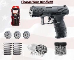 Pistolet à air Umarex Walther PPQ CO2.177 à répétition de plomb / billes avec options de lot.