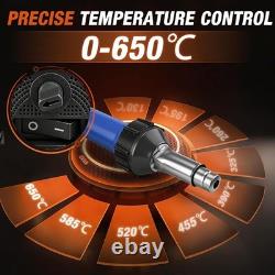 Pistolet à air chaud PVC, pistolet thermique portatif pour souder le plastique, 110 V 1600 W, pour vinyle