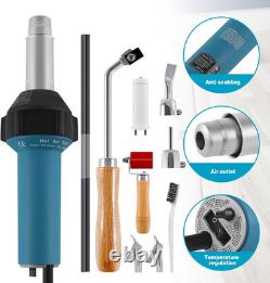 Pistolet à air chaud de soudage 1600 W 110 V, kit de soudage TPO PVC vinyle avec baguette de soudage