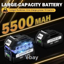 Pistolet à graisse électrique à batterie, kit de pistolet à graisse sans fil avec lampe LED, 2X Pistolet à graisse électrique à batterie, kit de pistolet à graisse sans fil avec lampe LED, 2X