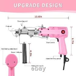 Pistolet à touffeter 2 en 1, Kit de démarrage de machine à tapis en boucle et en coupe, Nouvelle version améliorée