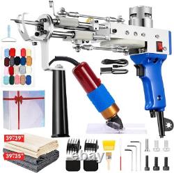 Pistolet à tufting de tapis avec kit de coupe 2-en-1, pistolet à tapis et ciseaux, machine à fabriquer des tapis
