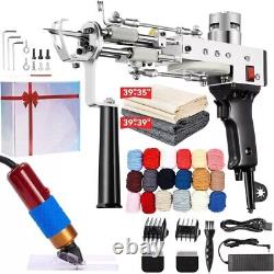 Pistolet à tufting de tapis avec kit de coupe de tapis, pistolet à tufting avec ciseaux à tufting, 2 en 1