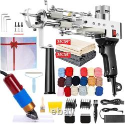 Pistolet à tufting de tapis avec kit de tondeuse à tapis, pistolet à tufting avec ciseaux à tufting