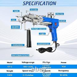 Pistolet à tufting de tapis + cadre à tufting 29.529.5 + kit de coupe de tapis, 42 rouleaux de fil