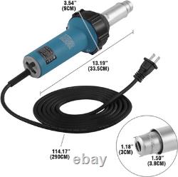 Pistolet de chauffage pour soudeur à air chaud 1600 W 110 V, kit de soudage TPO PVC vinyle avec spatule de soudage