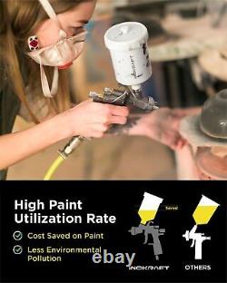 Pistolet de pulvérisation d'air D1 LVLP Premium Kit Facile à utiliser Pistolet à peinture pour voitures et maison DIY