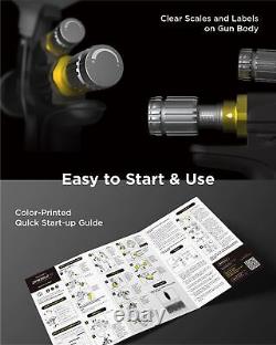 Pistolet de pulvérisation d'air D1 LVLP Premium Kit Facile à utiliser Pistolet à peinture pour voitures et maison DIY