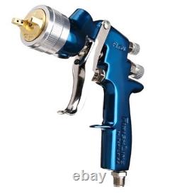 Pistolet de pulvérisation gravité HVLP DeVilbiss FinishLine FLG-4 avec 3 buses de liquide et manomètre d’air