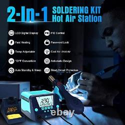 Poste à souder Ds882 2 en 1 fer à souder pistolet à air chaud kit de station de reprise avec