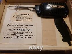 Rare Nouveau 1958 Sears Craftsman 250 Watt Pistolet À Souder