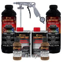 Revêtement de benne de camion brun terne T78 en uréthane en aérosol, kit de pistolet pulvérisateur de 2 quarts