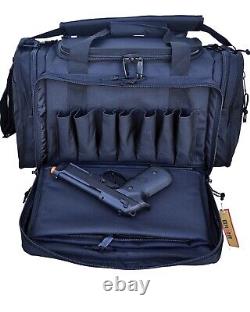 Sac de tir tactique Black Explorer prêt pour le champ de tir, pistolet, kit de survie d'urgence 18 pouces