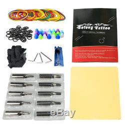 Solong Complete Tattoo Kit 2 Mitrailleuses Pro 40 Aiguilles Alimentations Tk223