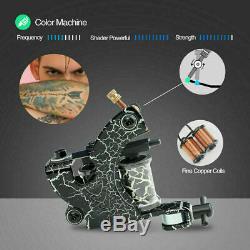 Solong Tattoo Kit Complet Tattoo Gun 4 Machines 54 Ink Set Power Avec Étui Tk456