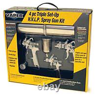 Titan Tools 19220 Kit de 4 pistolets de pulvérisation 1.0 1.4 1.7 Neuf de marque