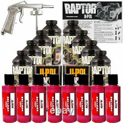 U-pol Raptor Tintable Blood Red Bedliner Kit With Spray Gun, 8 Litres Upol