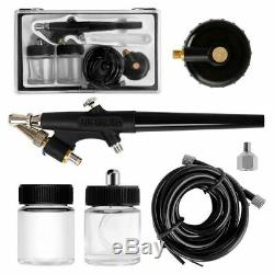 Vivohome Airbrush Compresseur Kit Peinture À Double Action Pistolet Air Brosse Bricolage Craft