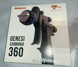 Walcom Carbonio Geo 1.2 Clear Gun Avec Jauge Numérique, Régulateur, Kit De Réparation